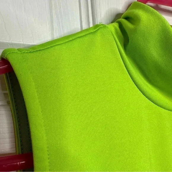 Ardene Mock Neck Tank Top Sleeveless Neon Green Size Medium - Picture 3 of 16